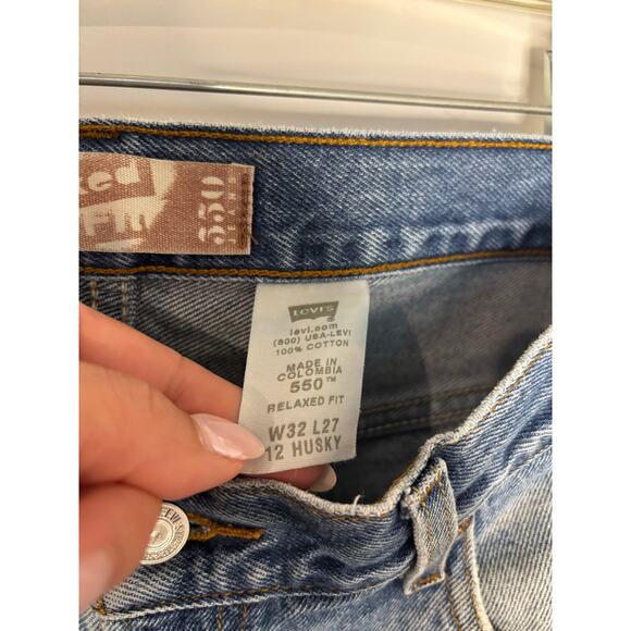 Levi’s 550 Relaxed Fit Jeans Men’s 32x27 Light Blue Vintage Wash Denim Classic - Picture 4 of 7